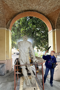 <div>Francesca Petrolo, prima della movimentazione di <em>Ercole</em></div>